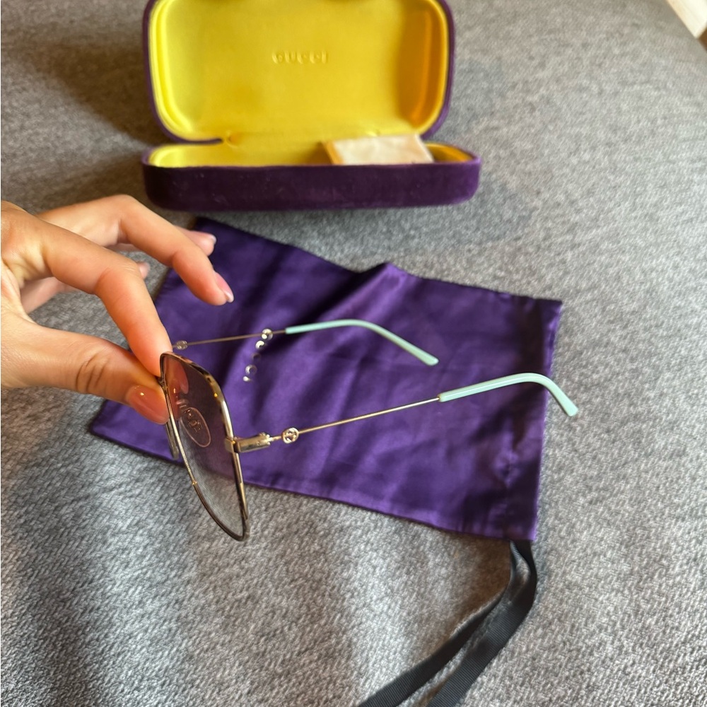 GUCCI Orange Square Sunglasses - Picture 4 of 8